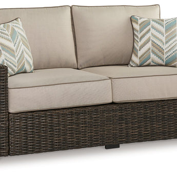 Coastline Bay - Marrón - Loveseat con cojín