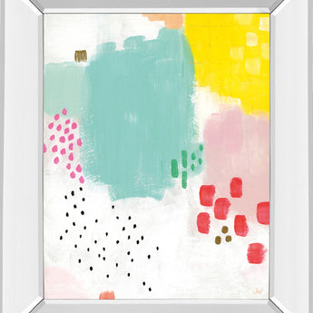 Dots And Colours-Mattie By Joelle Wehkamp - Mirror Framed Print Wall Art - Green