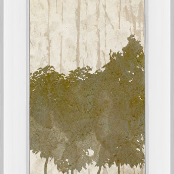 Nature's Quartet I By Alonzo Saunders - Mirror Framed Print Wall Art - Light Brown