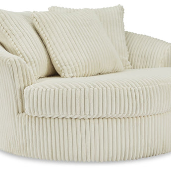 Lindyn - Oversized Swivel Accent Chair - Ivory