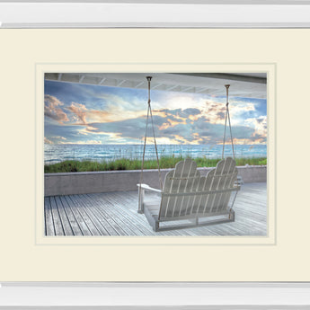 Swing At The Beach By Celebrate Life Gallery Mirrored Frame - Gray