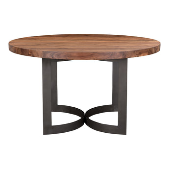 Bent - Mesa de comedor redonda - Tinte natural