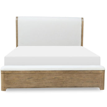 Flow - Complete Upholstered Sleigh Bed With Storage Footboard