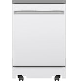 GE 24" Portable Dishwasher, White - GPT225SGLWW