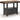 Mesa de comedor rectangular Wildenauer - Marrón/Negro