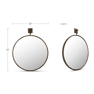 Cameo - Mirror - Aged Brass