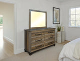 Loft 6 Drawer Dresser Two Tone Gray / Brown - alternate view