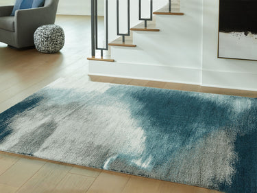 Brentward - 5' x 7' Rug - Blue / Gray / Ivory