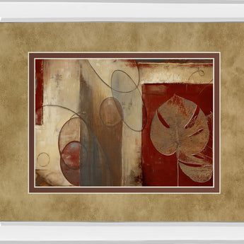 Inspiration In Crimson By Patricia Pinto - Mirror Framed Print Wall Art - Light Brown