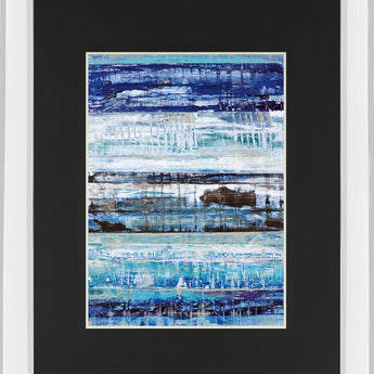Cloud Rush By Hilario Gutierrez Mirrored Frame - Blue