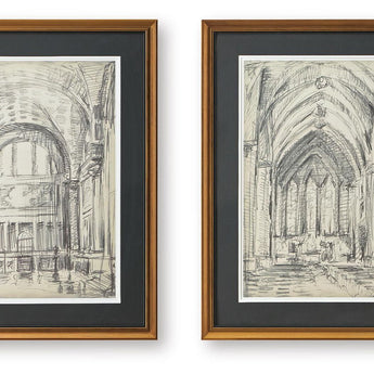 Downyard - Wall Art Set (Set of 2) - Black / Beige