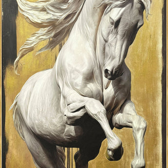 Ivory Ascent Hand-Embellished 3D Canvas In Frame - Gold / Brown