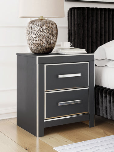 Zuraleus - Two Drawer Night Stand - Black