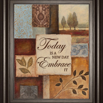 New Day By Dee Dee - Framed Print Wall Art - Light Brown