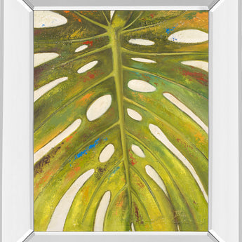 Tropical Leaf Il By Patricia Pinto - Mirror Framed Print Wall Art - Green