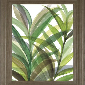 Tropical Greens Il By Rebecca Meyers - Framed Print Wall Art - Green