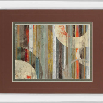 Retro Meridian - 34" x 40" Framed Wall Art - Light Brown