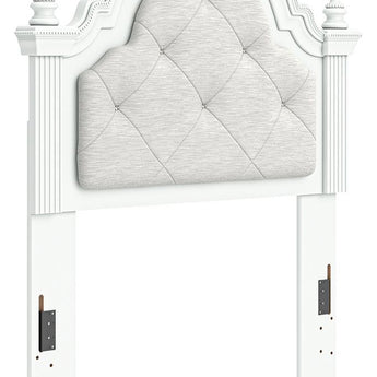 Kozlani - Twin Upholstered Panel Headboard - White