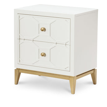 Chelsea by Rachael Ray - Nightstand With Lattice - White