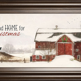 All Roads Lead Home For Christmas By Lori Deiter - Framed Print Wall Art - Beige
