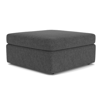 Sky - Fabric Stationary Square Cocktail Ottoman
