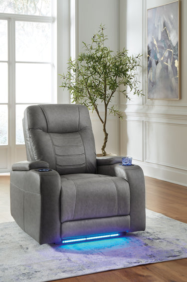 Schooner Rocks - Power Recliner / Adj Headrest - Slate