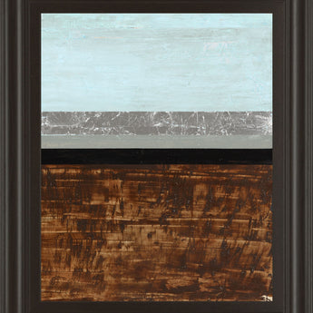 Textured Light Il By Natalie Avondet - Framed Print Wall Art - Dark Brown