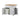 Jalen - Carrito de cocina móvil de 3 puertas - Marrón natural y blanco