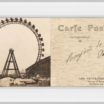 Lettre De Paris II By Wild Apple Graphics - Mirror Framed Print Wall Art - Beige
