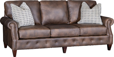 Mayo 4040 Series Traditional Sofa with Classic Rolled Arms - Leather