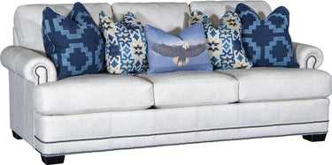 Mayo 4087 Series Leather Sofa with Rolled Arms