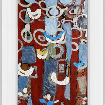 Cut Paper Trees Il By Erin Mcgee Ferrell - Mirror Framed Print Wall Art - Blue