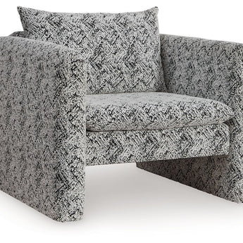 Kenbell - Silla decorativa - Negro/Blanco