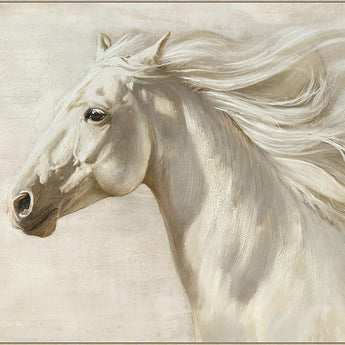 Ivory Breeze - 56" x 70" Framed Wall Art - Gray
