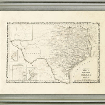 Aged Cartographer - 28" x 34" Framed Wall Art - Beige