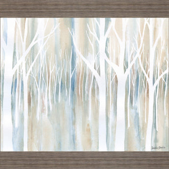 Silent Grove - 28" x 34" Framed Wall Art - Light Blue