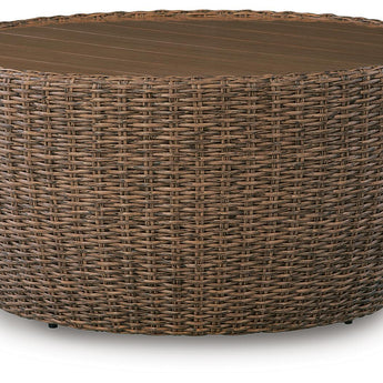 Mesa de cóctel redonda Double Point - Beige