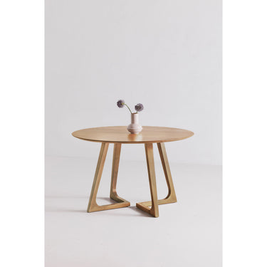 Godenza - Round Dining Table - Light Brown / Oak