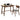 2 Piece Home Office Desk And Chair Set - Gray / Walnut Brown