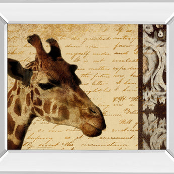 Madagascar Safari I By Patricia Pinto - Mirror Framed Print Wall Art - Beige