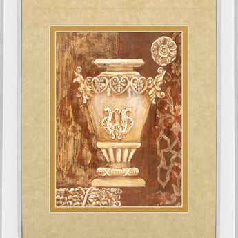 Precious Antiquity Il By Studio Nuvo - Mirror Framed Print Wall Art - Light Brown