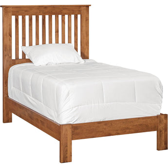 Shaker Slat Twin Bed - Low Footboard