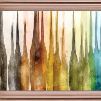 Sunlit Silhouettes - 28" x 34" Framed Wall Art - Yellow