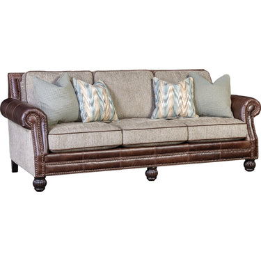 Mayo 4300 Series Traditional Sofa with Rolled Arms and Carved Wood Feet