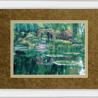 Swamp Scene - Mirror Framed Print Wall Art - Green