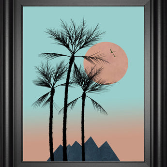 Passion In The Tropics II By Hal Halli - Framed Print Wall Art - Light Blue