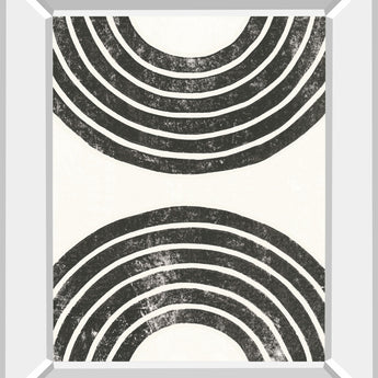 Over The Rainbow BW I By Moira Hershey - Mirror Framed Print Wall Art - Dark Gray