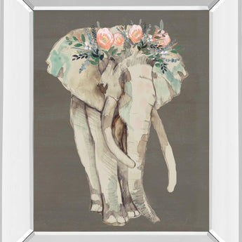 Flower Crown Elephant I By Jennifer Goldberger - Beige