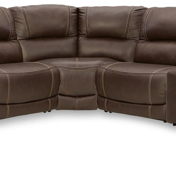 Dunleith - 9-Piece Power Reclining Sectional - Chocolate