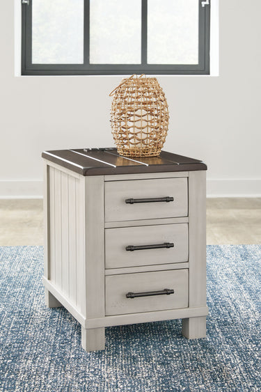 Darborn - Chair Side End Table - Gray / Brown